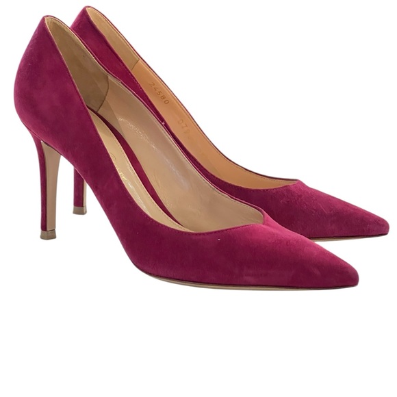 GIANVITO ROSSI 85 suede pumps - Picture 6 of 12